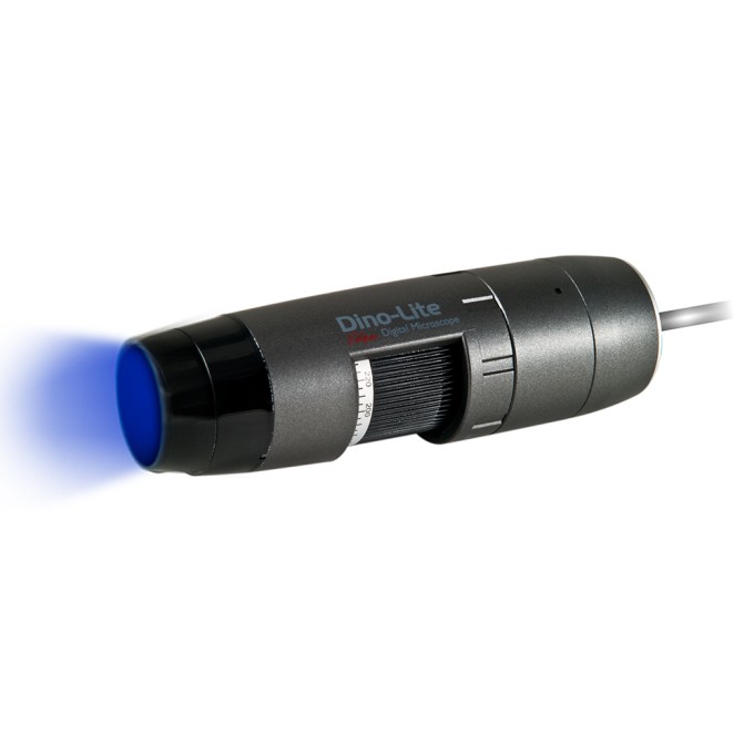 Microscop portabil USB Dino-Lite - AM4115T-GFBW cu lumina albastra (480 nm) si filtru 510 nm - fluorecenta verde (proteina)